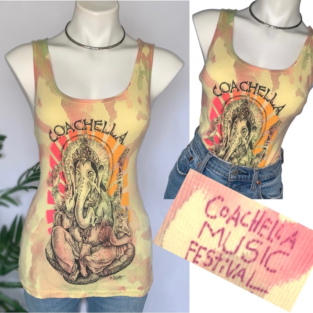 Coachella 2014 Festival Tie Dye Tank Top Concert Shirt